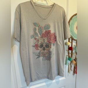 Boho Cactus and Skull shirt
